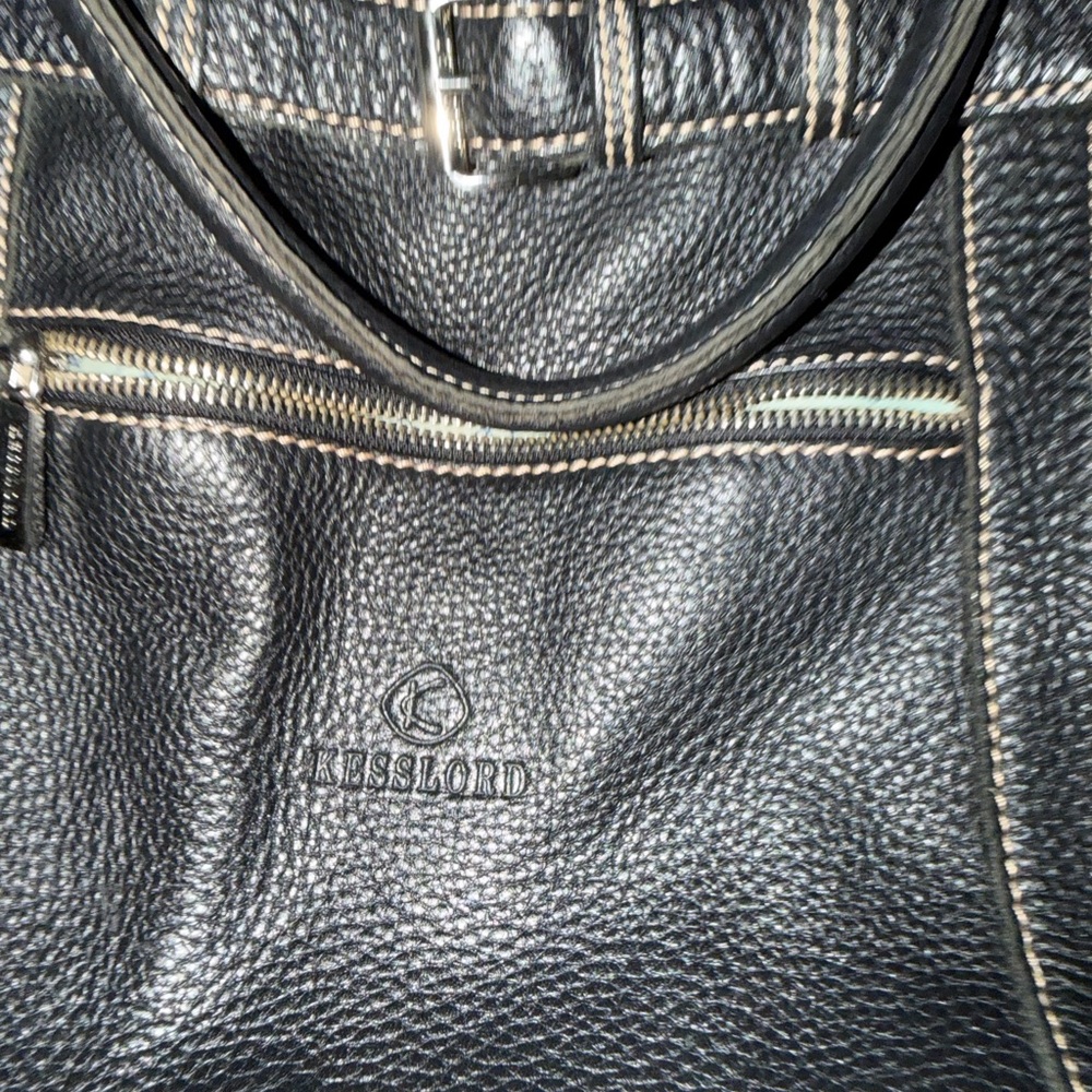 Kesslord (Paris) Elegant Black Leather Tote Bag - Picture 6 of 6